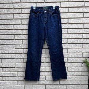 Lauren Ralph Lauren Dark Wash Boot Cut High Waist Jeans Sz8
